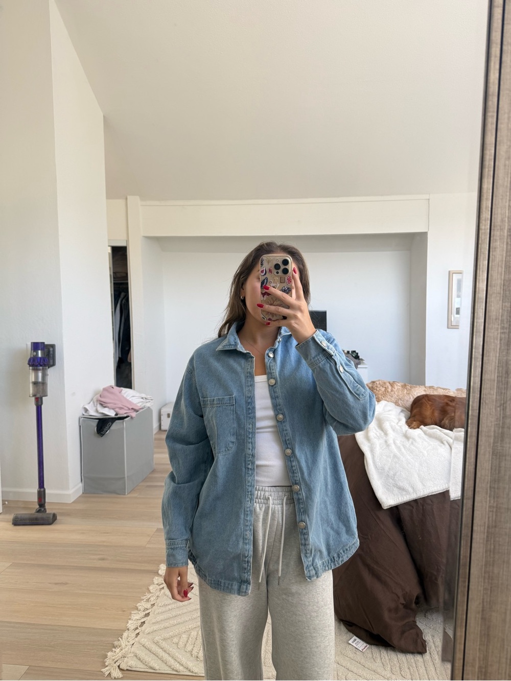 Princess Polly Medium Wash Denim Jacket - Light Blue